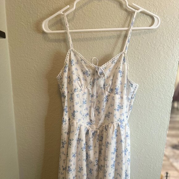 SHEIN Floral Corset Sundress, lace in front SIZE S - Picture 2 of 4